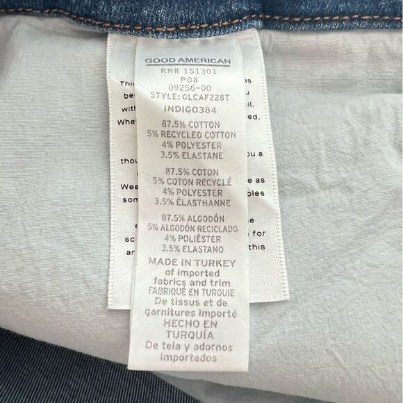 Good American Always Fits Calik Denim New Tags Raw Hem size 28 30 32 - Picture 9 of 9